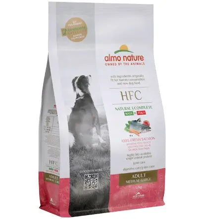 Almo Nature HFC Adult M-L Con Salmone Fresco Crocchette 1.2kg Cani Adulti - Animaliapet