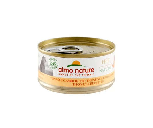 Almo Nature HFC Natural Tonno e Gamberetti 70g Lattina Gatti AdultiLattina Umido GattiAnimaliapet