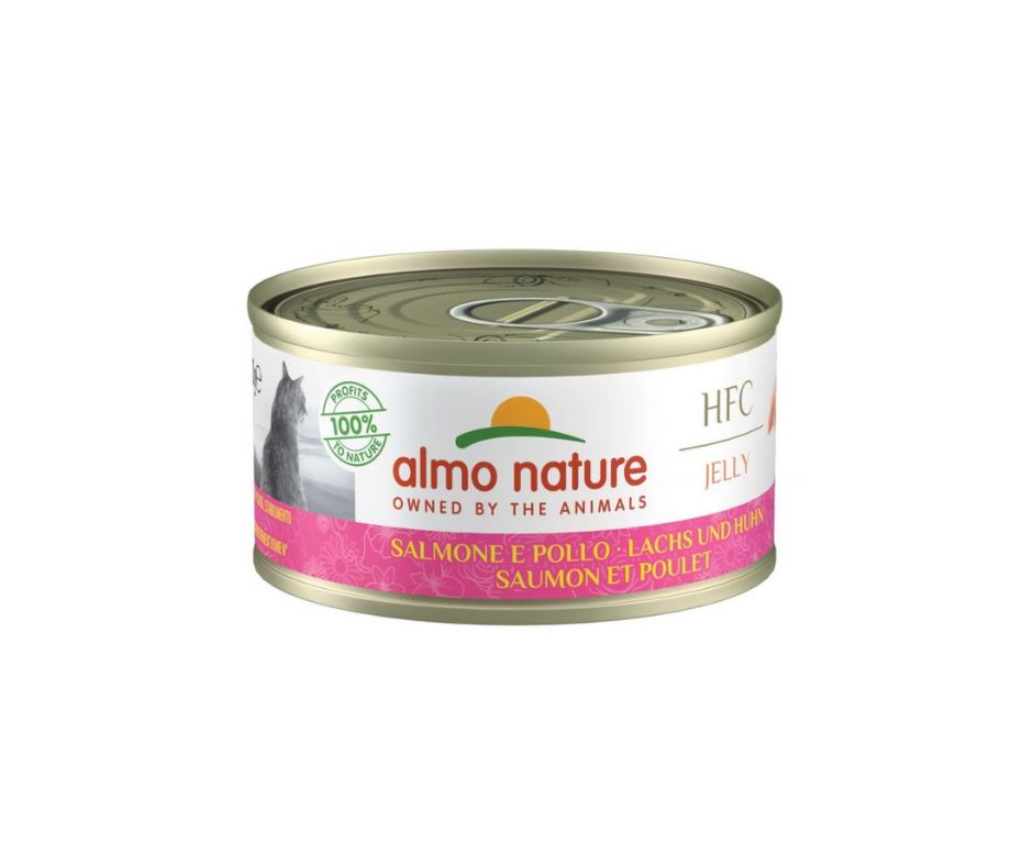 Almo Nature HFC Jelly Salmone Pollo 70g Lattina Gatti Adulti - Animaliapet