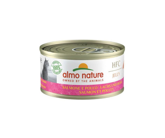 Almo Nature HFC Jelly Salmone Pollo 70g Lattina Gatti Adulti - Animaliapet