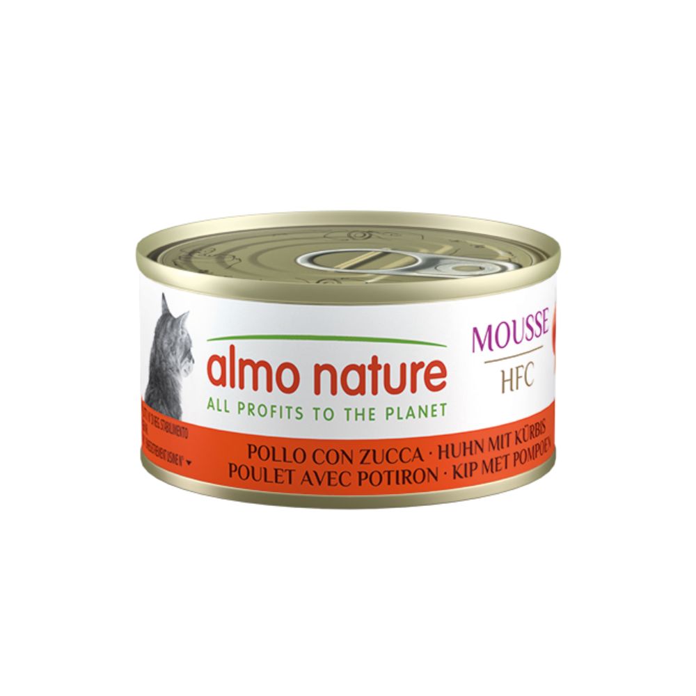 Almo Nature HFC Mousse Pollo Con Zucca 70g Lattina Gatti Adulti