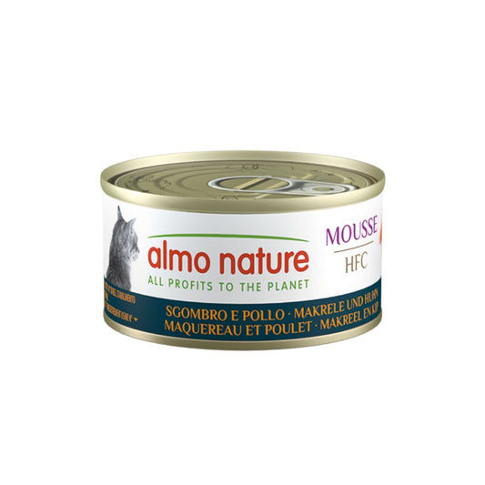 Almo Nature HFC Mousse Sgombro e Pollo 70g Lattina Gatti Adulti