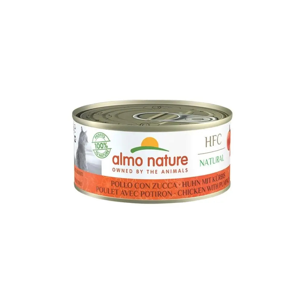 Almo Nature HFC Natural Pollo con Zucca 70g Lattina Gatti Adulti - Animaliapet