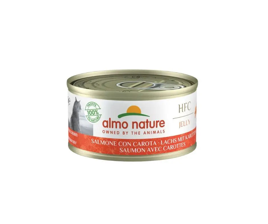 Almo Nature HFC Jelly Salmone e Carote 70g Lattina Gatti Adulti - Animaliapet