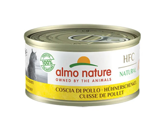 Almo Nature HFC Natural Coscia di Pollo 70g Lattina Gatti AdultiLattina Umido GattiAnimaliapet