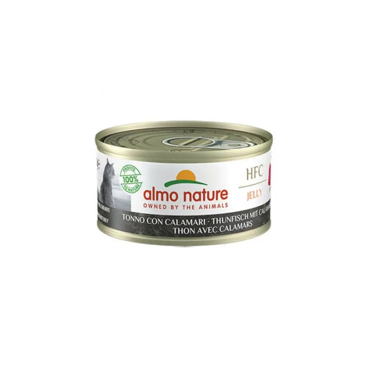 Almo Nature HFC Jelly Tonno e Calamari 70g Lattina Gatti AdultiLattina Umido GattiAnimaliapet