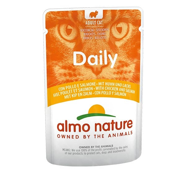 Almo Nature Daily Pollo e Salmone 70g Bustina Gatti Adulti