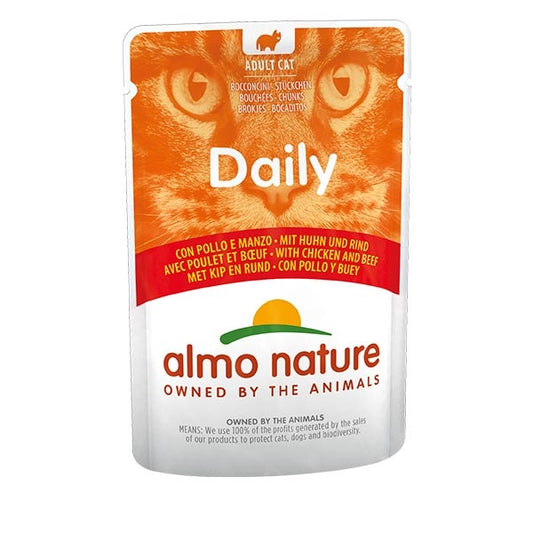 Almo Nature Daily Pollo e Manzo 70g Bustina Gatti Adulti