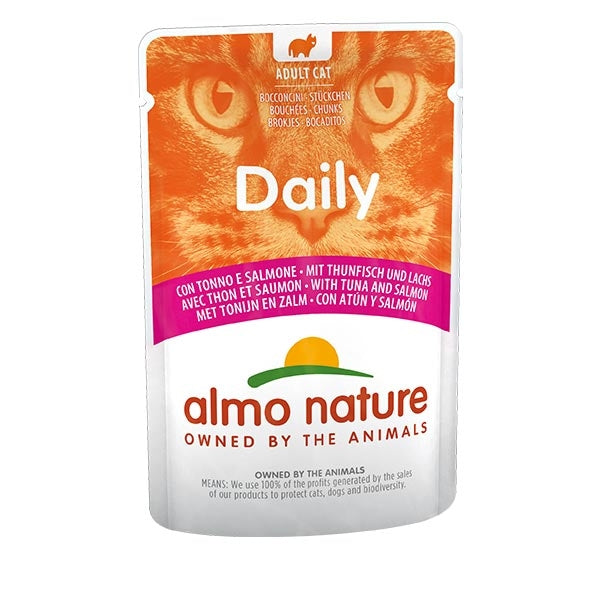 Almo Nature Daily Tonno e Salmone 70g Bustina Gatti Adulti