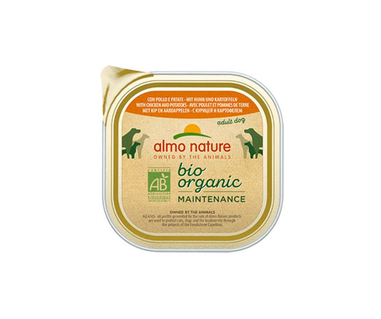 Almo Nature Bio Organic Pollo e Patate 300g Vaschetta Cani