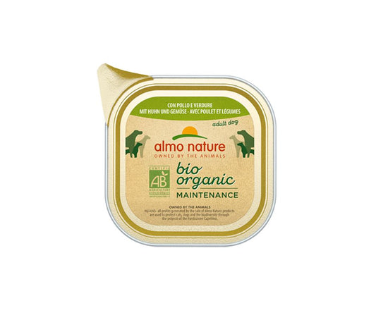 Almo Nature Bio Organic Pollo e Verdure 300g Vaschetta Cani