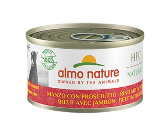 Almo Nature HFC Natural Manzo con Prosciutto 95g Lattina CaniLattina Umido CaniAnimaliapet