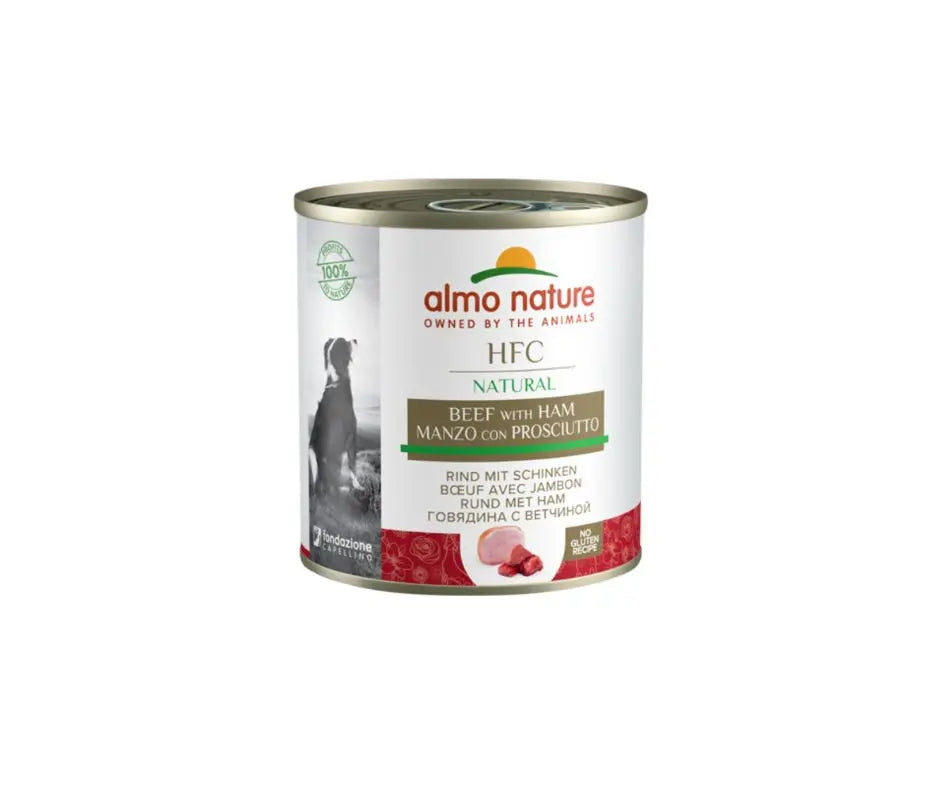 Almo Nature HFC Natural Manzo con Prosciutto 290g Lattina CaniLattina Umido CaniAnimaliapet