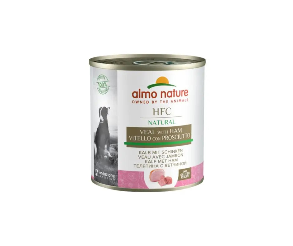 Almo Nature HFC Natural Vitello con Prosciutto 290g Lattina CaniLattina Umido CaniAnimaliapet