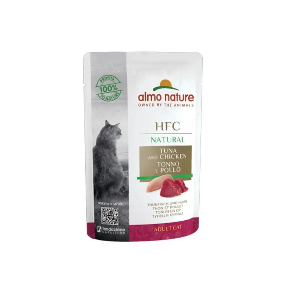 Almo Nature Tonno e Pollo Natural Bustina 55g Gatti AdultiBustina Umido GattiAnimaliapet