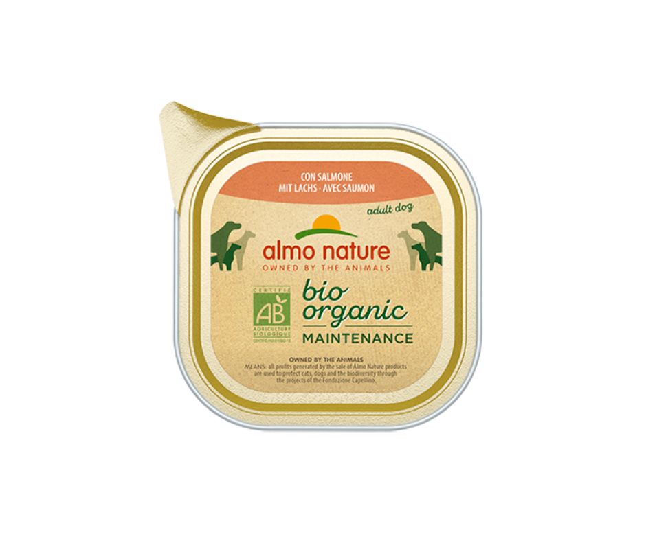 Almo Nature Bio Organic Salmone 300g Vaschetta Cani