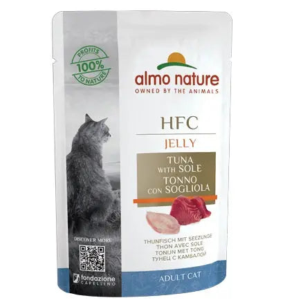 Almo Nature HFC Tonno e Sogliola Jelly 55g Bustina Gatti Adulti - Animaliapet