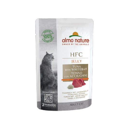 Almo Nature HFC Tonno e Acciughine Jelly 55g Bustina Gatti Adulti