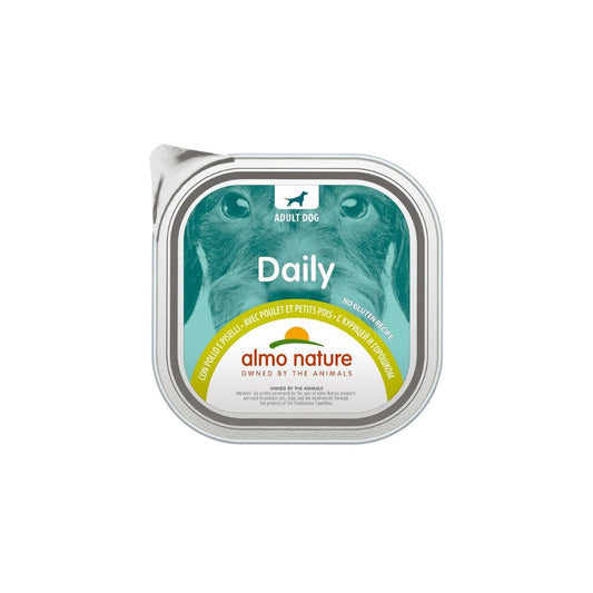 Almo Nature Daily Pollo e Piselli 100g Vaschetta Cani Adulti