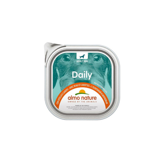 Almo Nature Daily Vitello e Carote 100g Vaschetta Cani Adulti