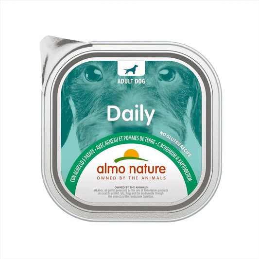 Almo Nature Daily Agnello e Patate 300g Cani AdultiVaschetta Umido CaniAnimaliapet