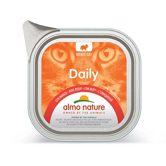 Almo Nature Daily Manzo 100g Vaschetta Gatti Adulti