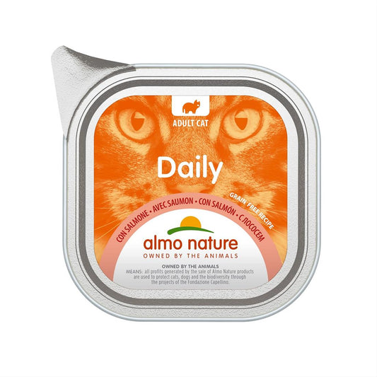 Almo Nature Daily Salmone 100g Vaschetta Gatti Adulti