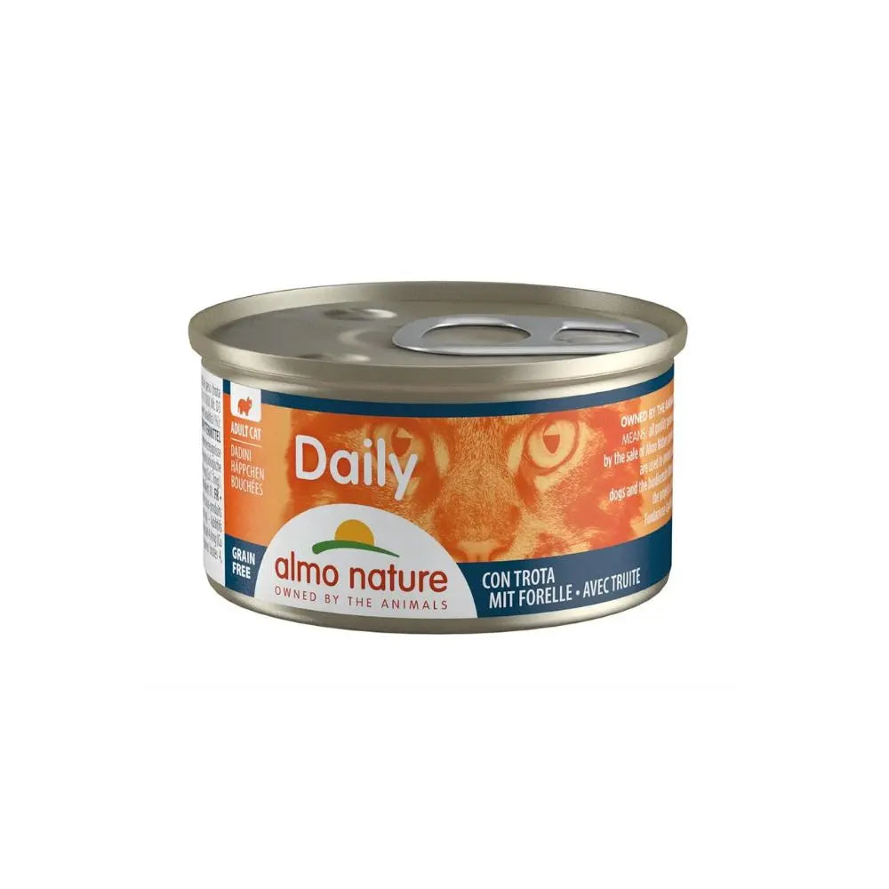 Almo Nature Daily Dadini Con Trota 85g Lattina Gatti AdultiLattina Umido GattiAnimaliapet