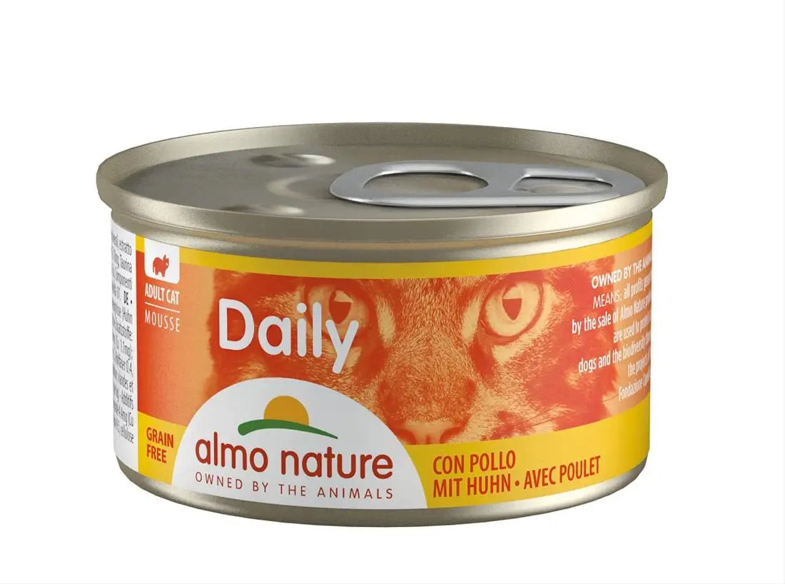 Almo Nature Daily Mousse Con Pollo 85g Lattina Gatti AdultiLattina Umido GattiAnimaliapet