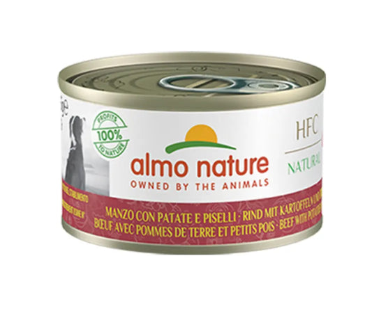 Almo Nature HFC Natural Manzo Patate e Piselli 95g Lattina CaniCrocchette CaniAnimaliapet