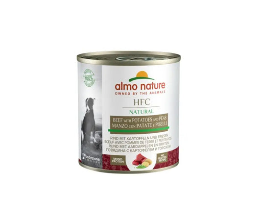 Almo Nature HFC Natural Manzo Patate e Piselli 290g Lattina Cani AdultLattina Umido CaniAnimaliapet