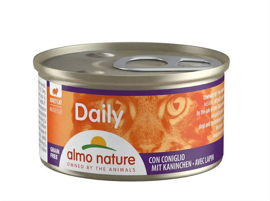 Almo Nature Daily Mousse Coniglio 85g Lattina Gatti AdultiLattina Umido GattiAnimaliapet