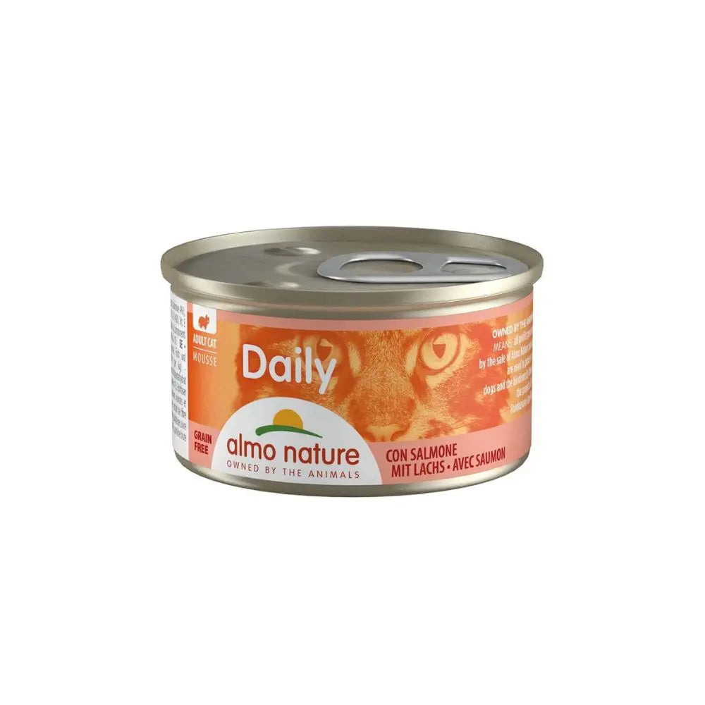 Almo Nature Daily Mousse Salmone 85g Lattina Gatti Adulti - Animaliapet