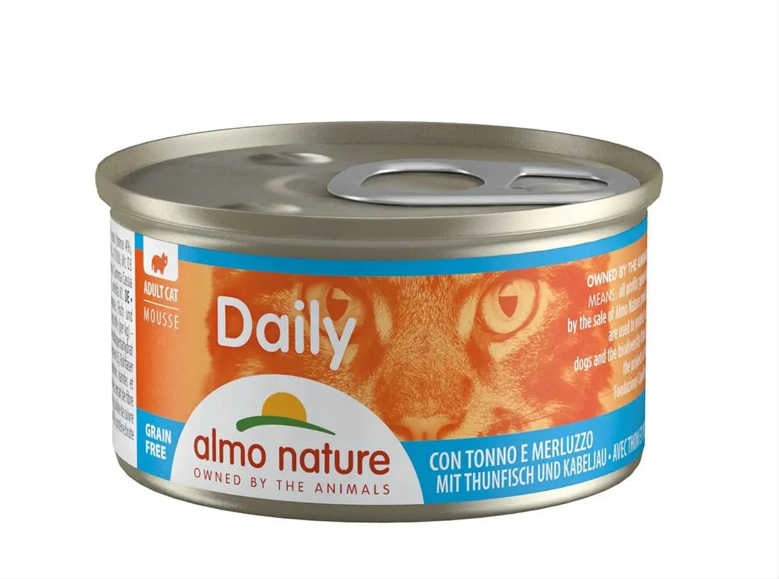 Almo Nature Daily Mousse Tonno e Merluzzo 85g Lattina Gatti Adulti Almo Nature