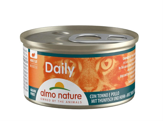 Almo Nature Daily Mousse Tonno e Pollo 85g Lattina Gatti Adulti