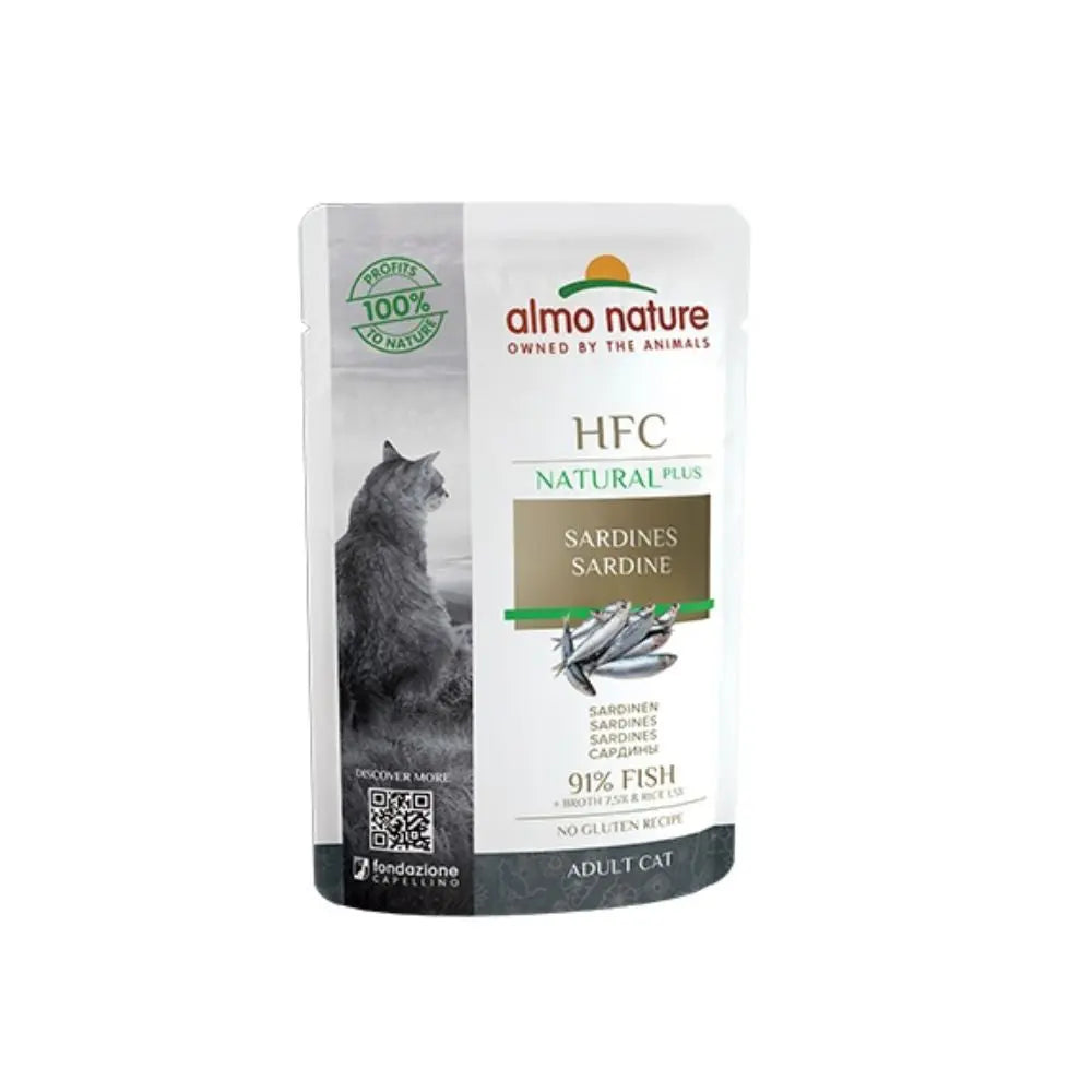 Almo Nature HFC Natural Plus Sardine 55g Bustina Gatti Adulti - Animaliapet