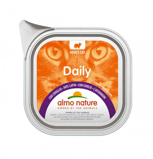 Almo Nature Daily Coniglio 100g Vaschetta Gatti Adulti