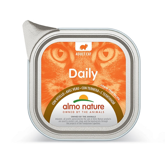 Almo Nature Daily Vitello 100g Vaschetta Gatti Adulti