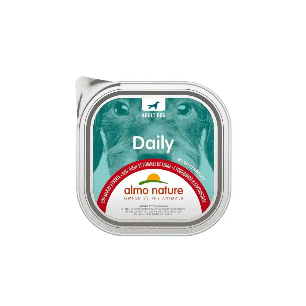 Almo Nature Daily Manzo e Patate 100g Vaschetta Cani AdultiVaschetta Umido CaniAnimaliapet