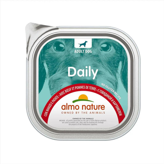 Almo Nature Daily Manzo e Patate 300g Cani AdultiVaschetta Umido CaniAnimaliapet