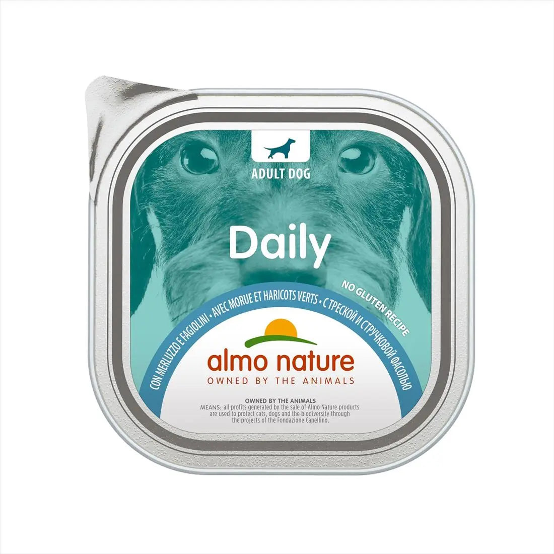 Almo Nature Daily Merluzzo e Fagiolini 300g Cani AdultiVaschetta Umido CaniAnimaliapet