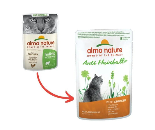 Almo Nature Holistic Anti Hairball con Pollo 70g Bustina Gatti Adulti - Animaliapet