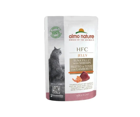 Almo Nature Filetto Di Tonno Con Gamberetti Jelly Bustina 55g Gatti AdBustina Umido GattiAnimaliapet