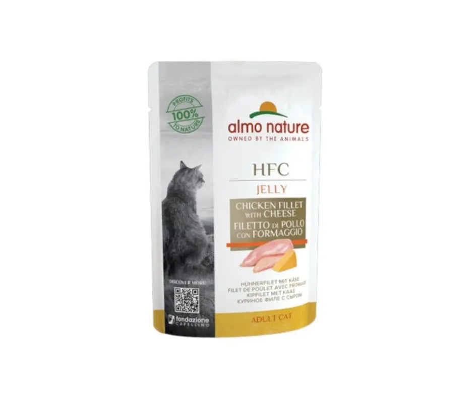 Almo Nature Filetto Di Pollo con Formaggio Jelly 55g Gatti AdultiBustina Umido GattiAnimaliapet