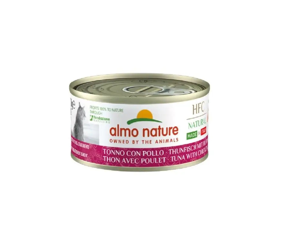 Almo Nature HFC Natural Tonno e Pollo Made in Italy Lattina 70g Gatti - Animaliapet