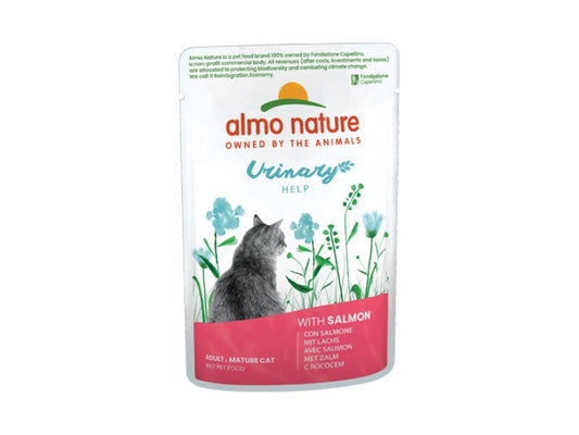 Almo Nature Holistic Urinary Helpl con Salmone 70g Bustina Gatti Adulti - Animaliapet