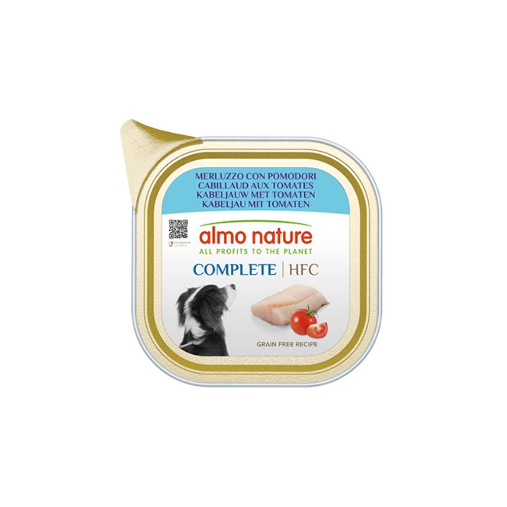 Almo Nature HFC Complete Merluzzo con Pomodori 150g Vaschetta Cani Adulti - Animaliapet