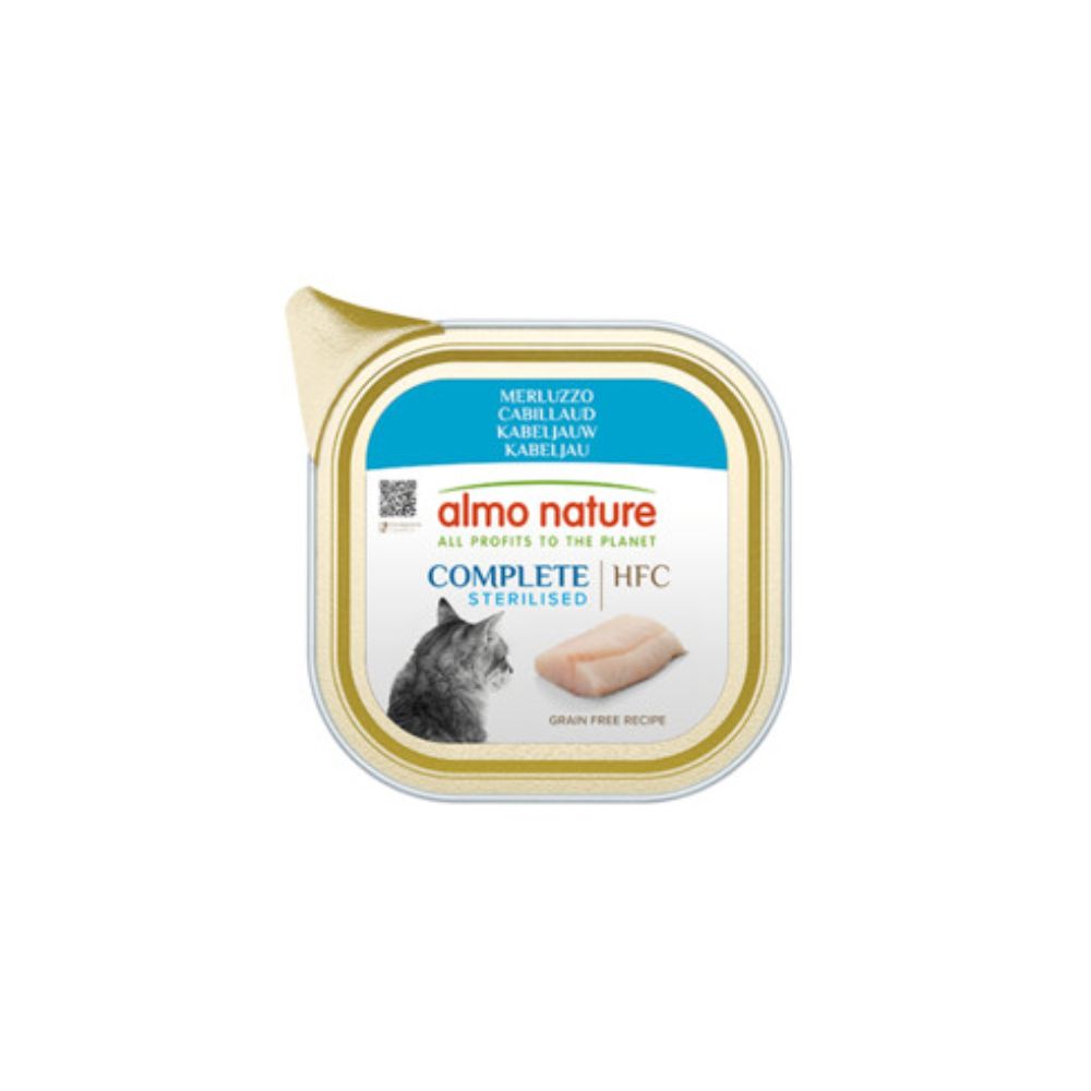 Almo Nature HFC Complete Sterilised Merluzzo 85g Vaschetta Gatti Adulti - Animaliapet