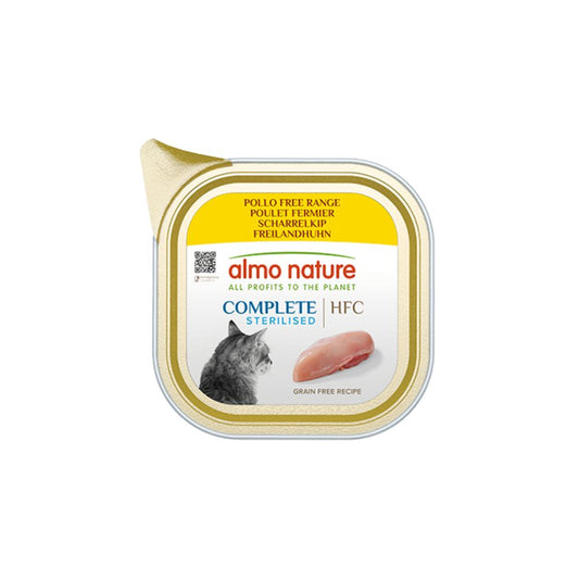 Almo Nature HFC Complete Sterilised Pollo Free Range 85g Vaschetta Gatti Adulti - Animaliapet
