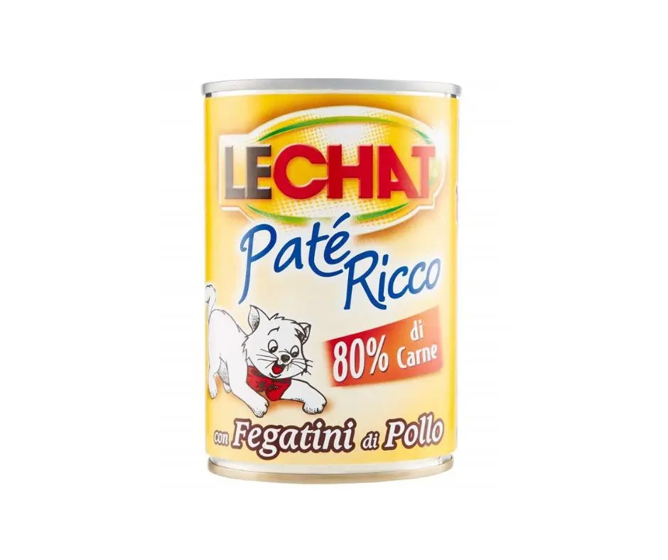 Monge LeChat Paté Ricco con Fegatini di Pollo Lattina 400g Gatti - Animaliapet